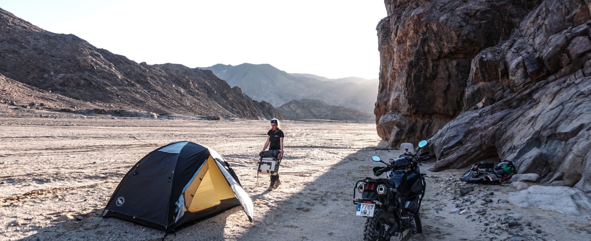 Camping in river bed in Southern Namibia (dry season) 