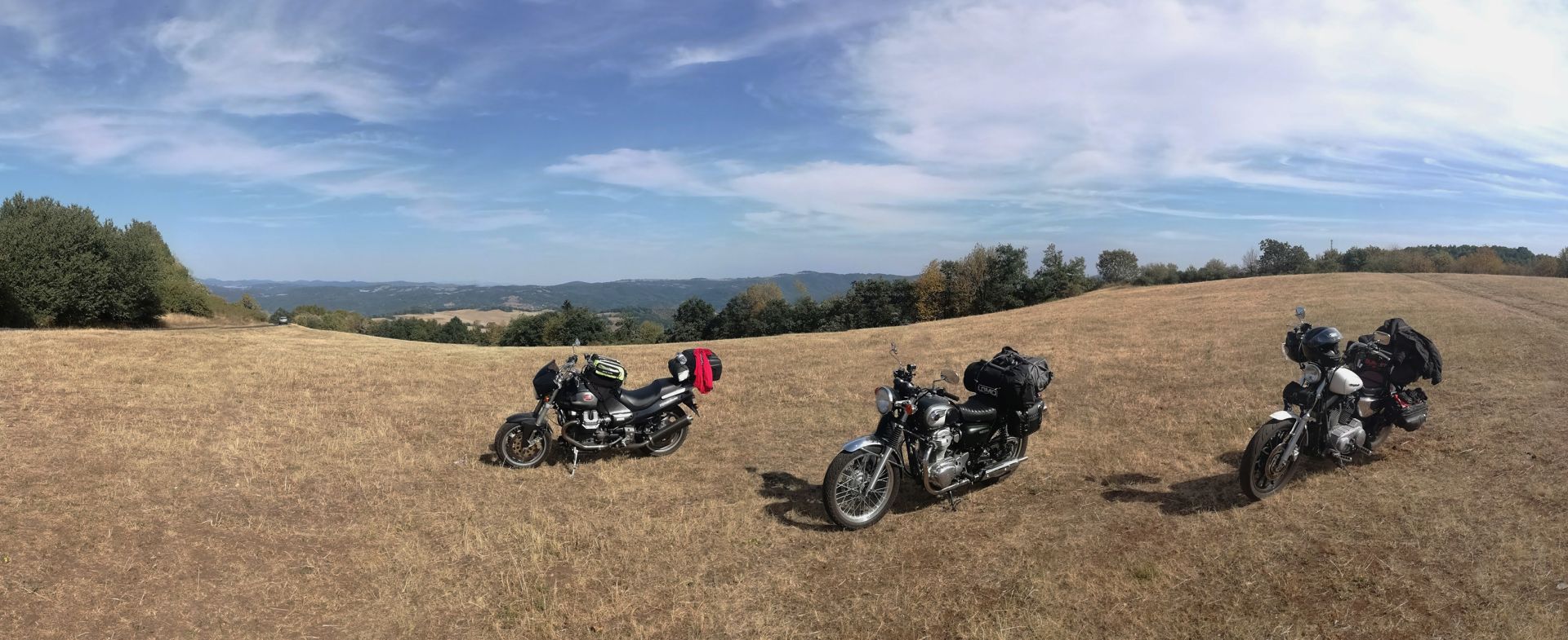 Rural road through czech hills 