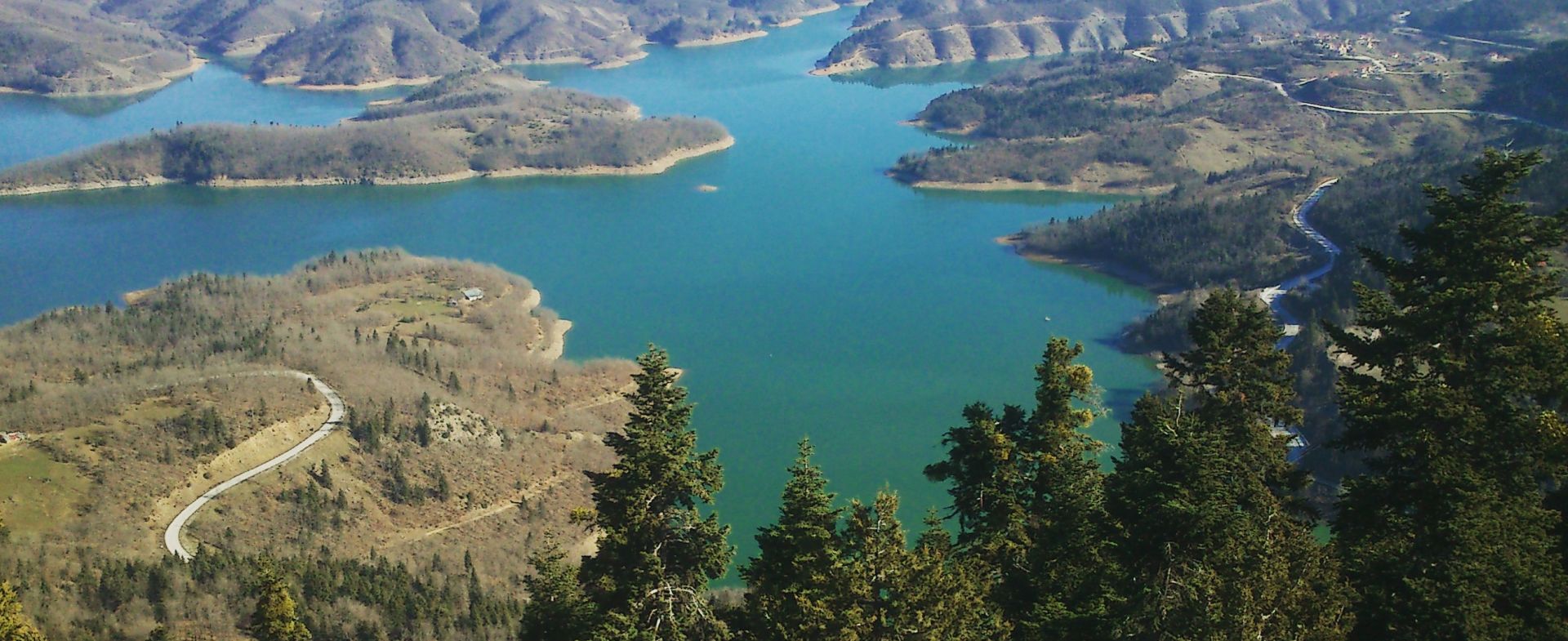 Lake Plastira's ring.