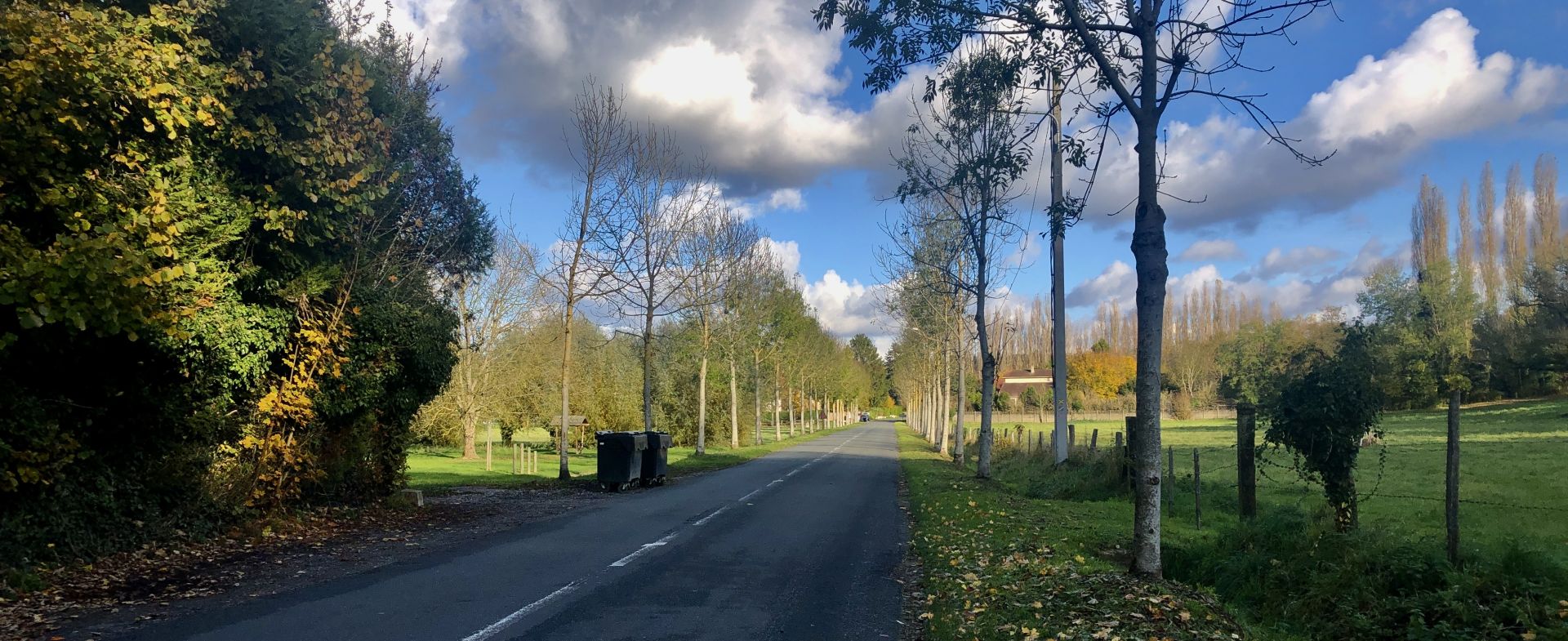 La D20 depuis Crecy La Chapelle.