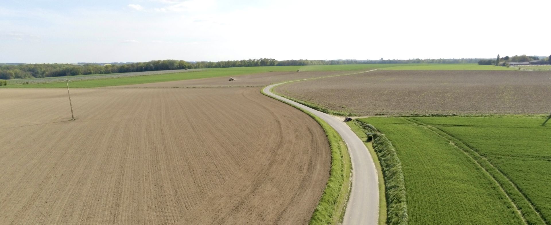 Route D19A1 au nord de Coulommiers.