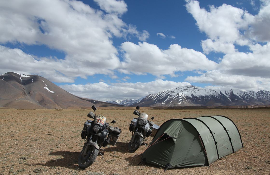 "Motorcycle Vagabonds camping tent"