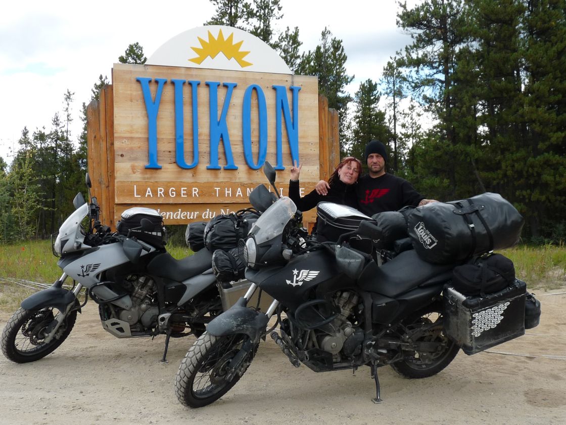 they flew overseas to Canada and hit the road on a pair of Honda Transalp XL700VAs from 2008.
