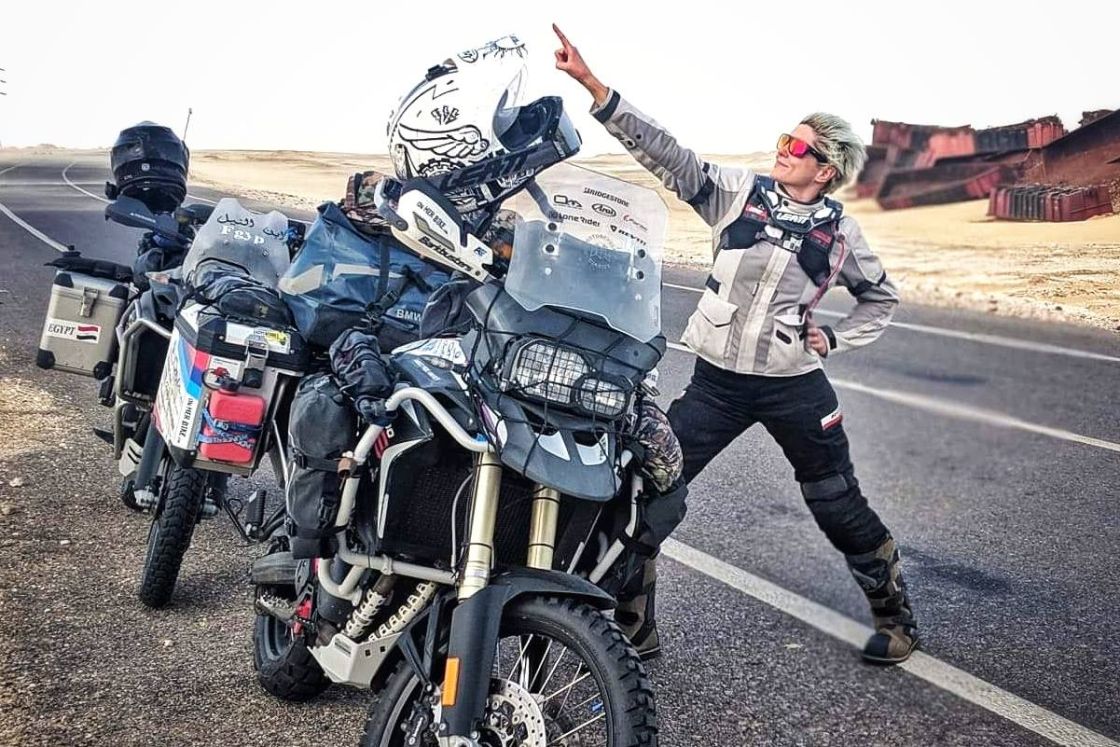 On her bike: Egypt