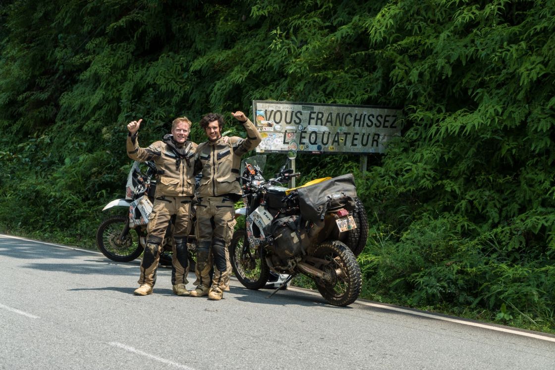 Kind of half way. We crossed into the southern hemisphere in Gabon. 