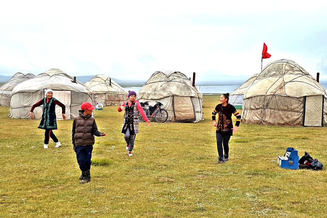 At the yurt camp we played games, danced and had a ball with the locals!