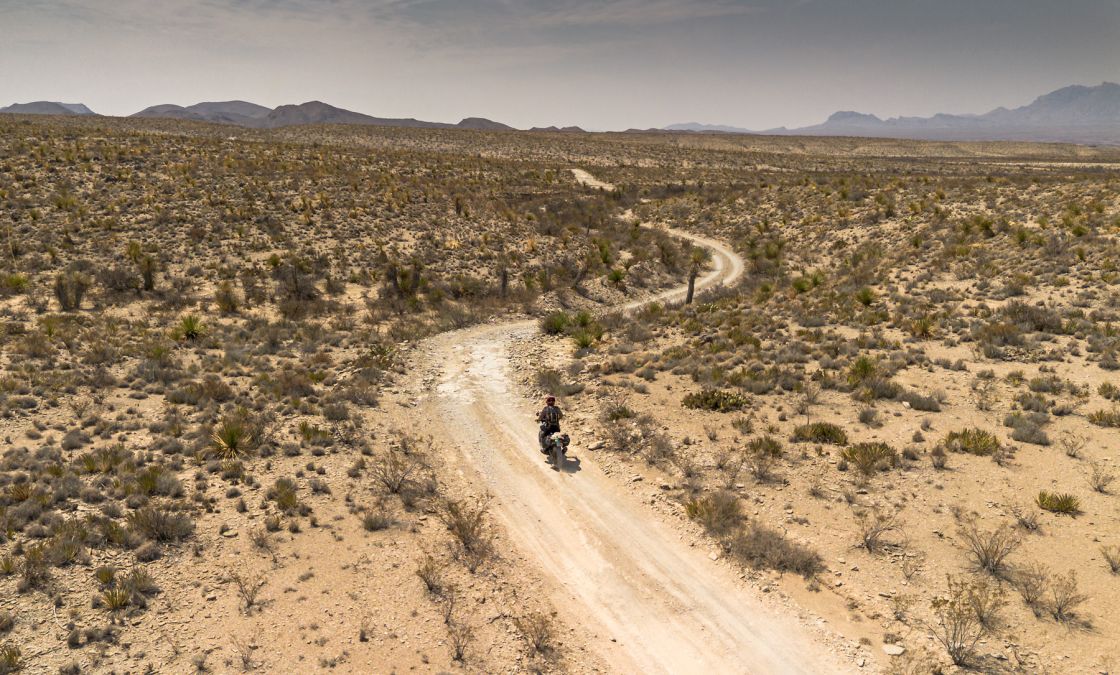 Robert Baldinger is enjoying the Old Ore Road while keeping a lookout for rattlesnakes.