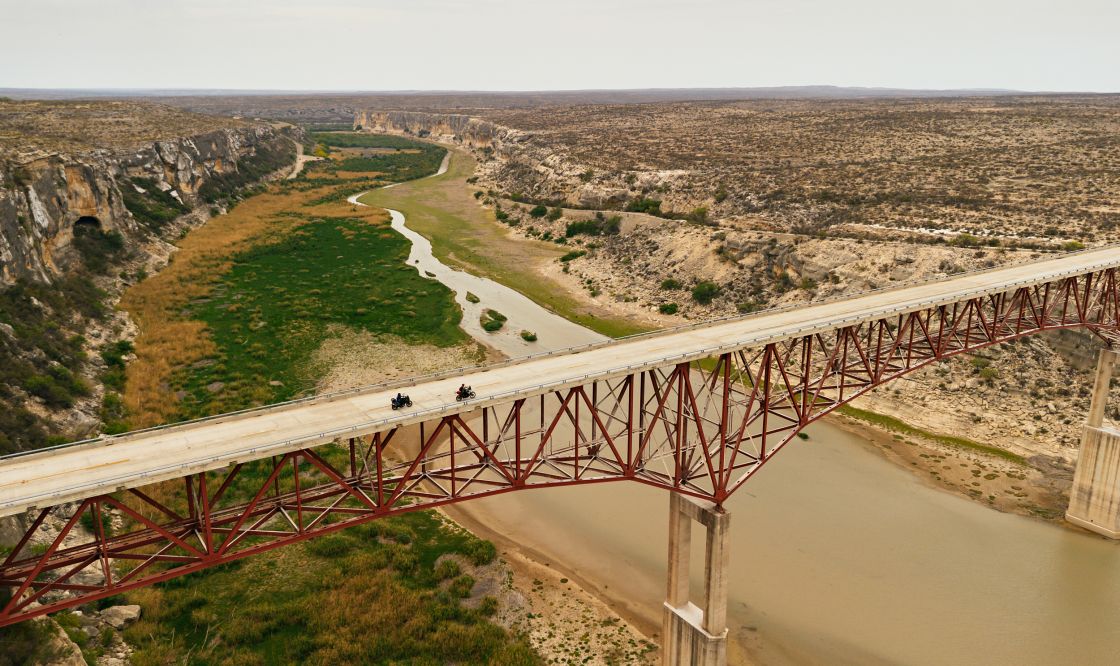 The Pecos River High Bridge offers butterflies in the stomach in an otherwise empty landscape.