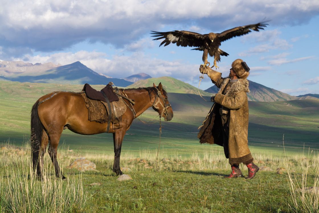Eagle hunter in Kyrgyzstan