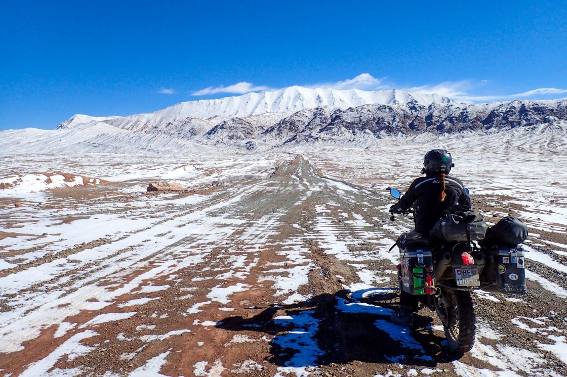 Even in June you can still find snow on high mountain passes in Tajikistan