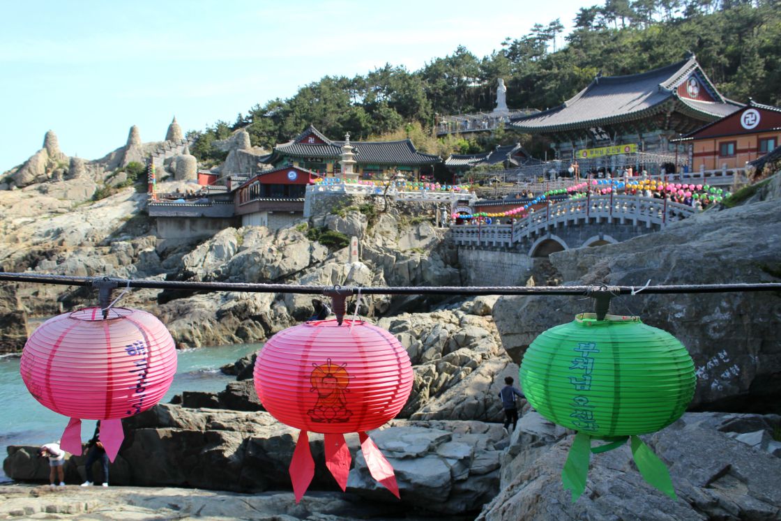 Haedong Yonggung Temple - a Buddhist temple built on the edge of the ocean, apparently "at least one of your wishes will be answered here through your heartfelt prayers."