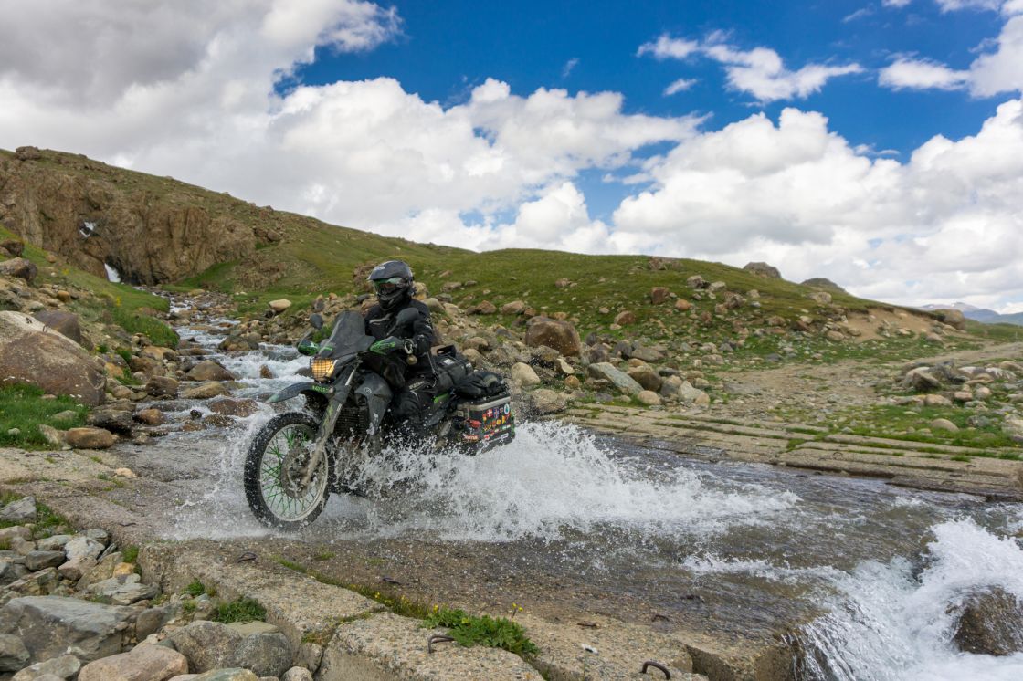 Having fun on some gravel roads in Kyrgyzstan
