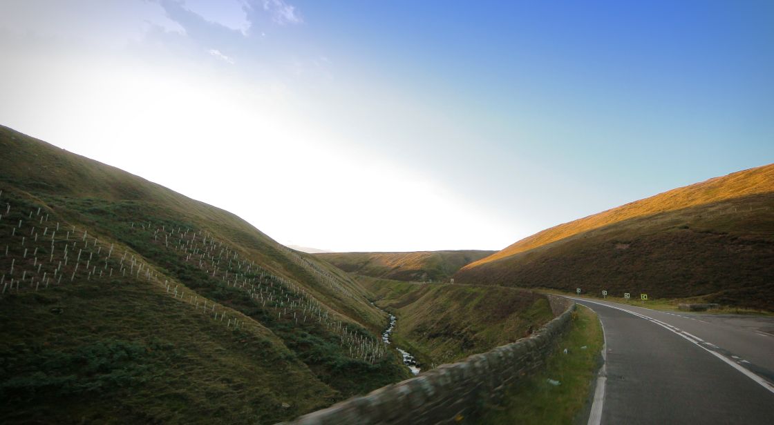 The Snake climbs and climbs, before leaping out onto moorland.