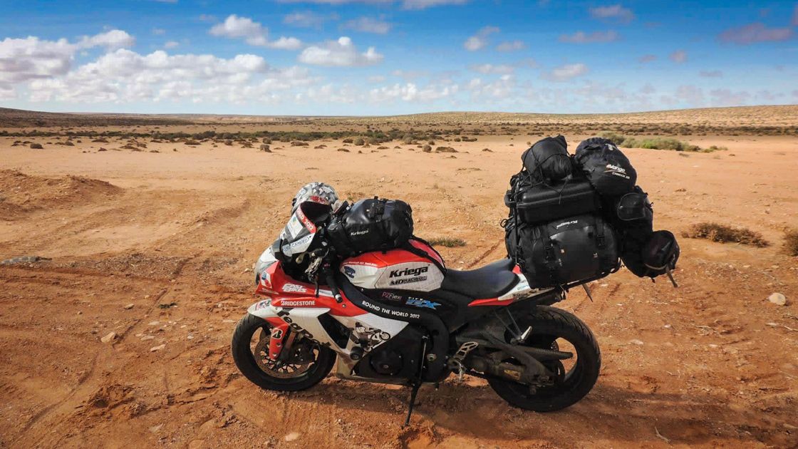 Mauritanians didn't take kindly to a bike loaded to the gunwales and covered in logos