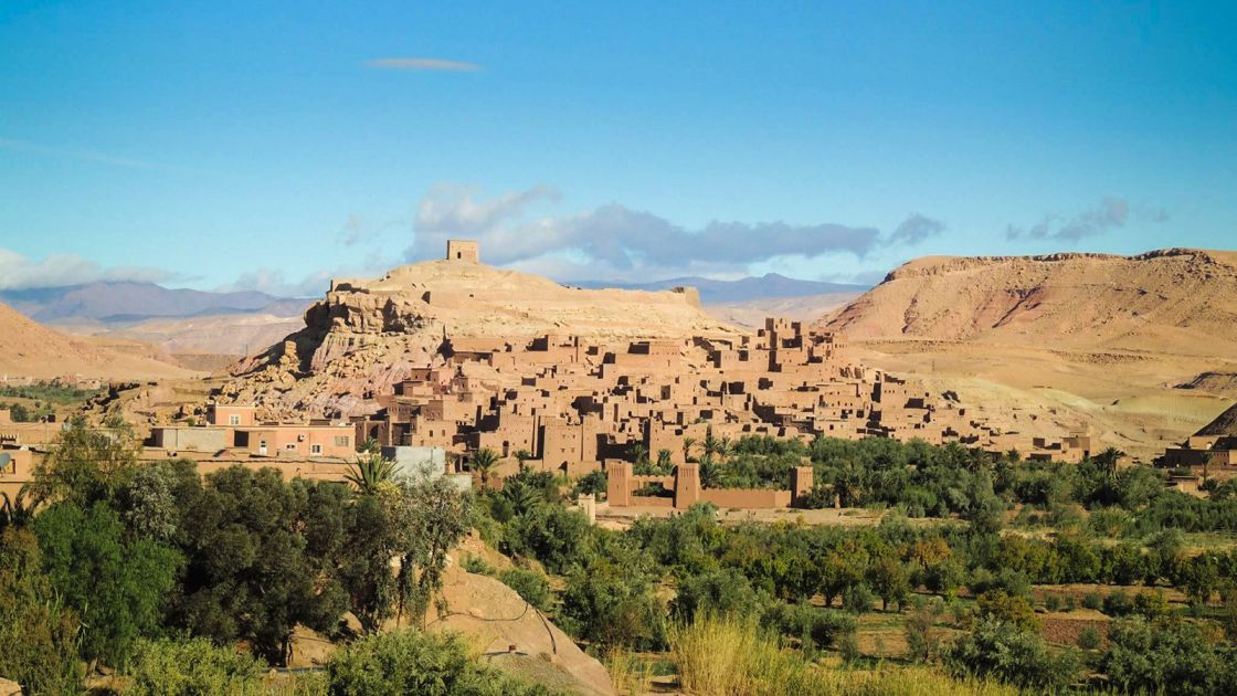 Morocco's Ait Ben Haddou: Bruce enjoys a spot of sight-seeing before the coming Mauritanian storm