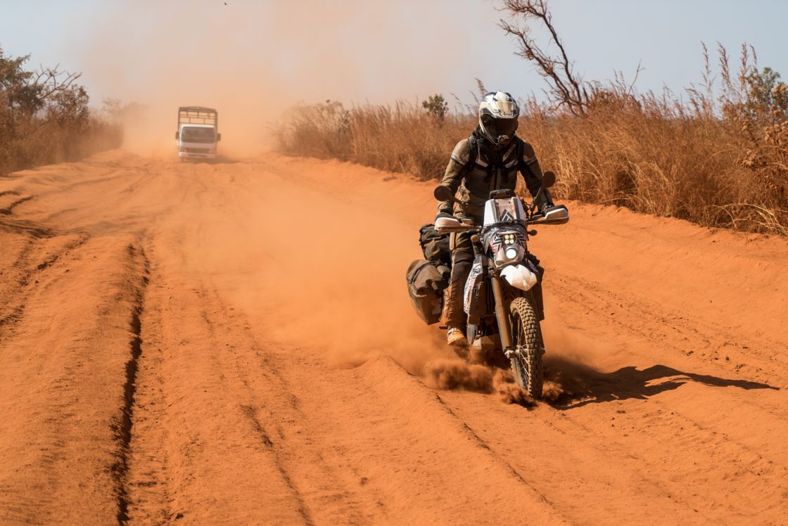This 200kms of fesh fesh proved to be some of the most dangerous riding during the entire trip as it was impossible to see trucks coming towards us or behind us when engulfed by the dust cloud.