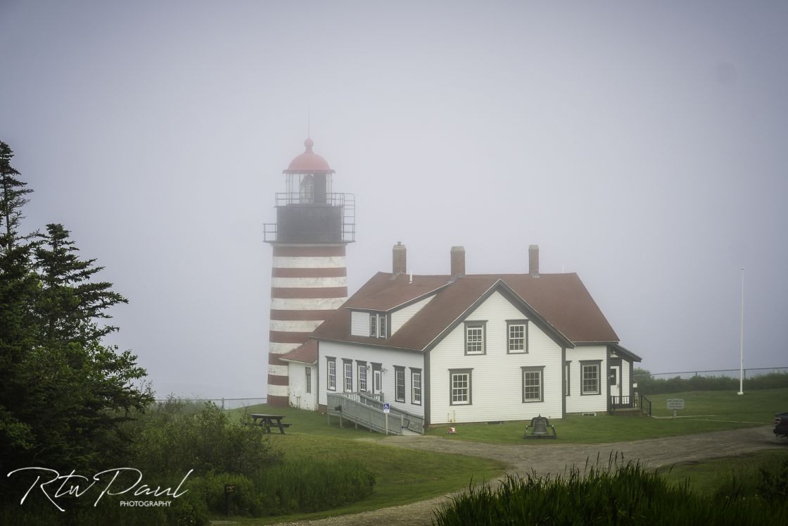Quoddy Head Lighthouse, the most eastern point of USA