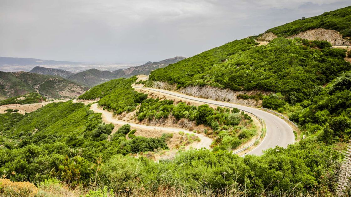 The curvaceous SP85 between Narcao and Iglesias: terrific
