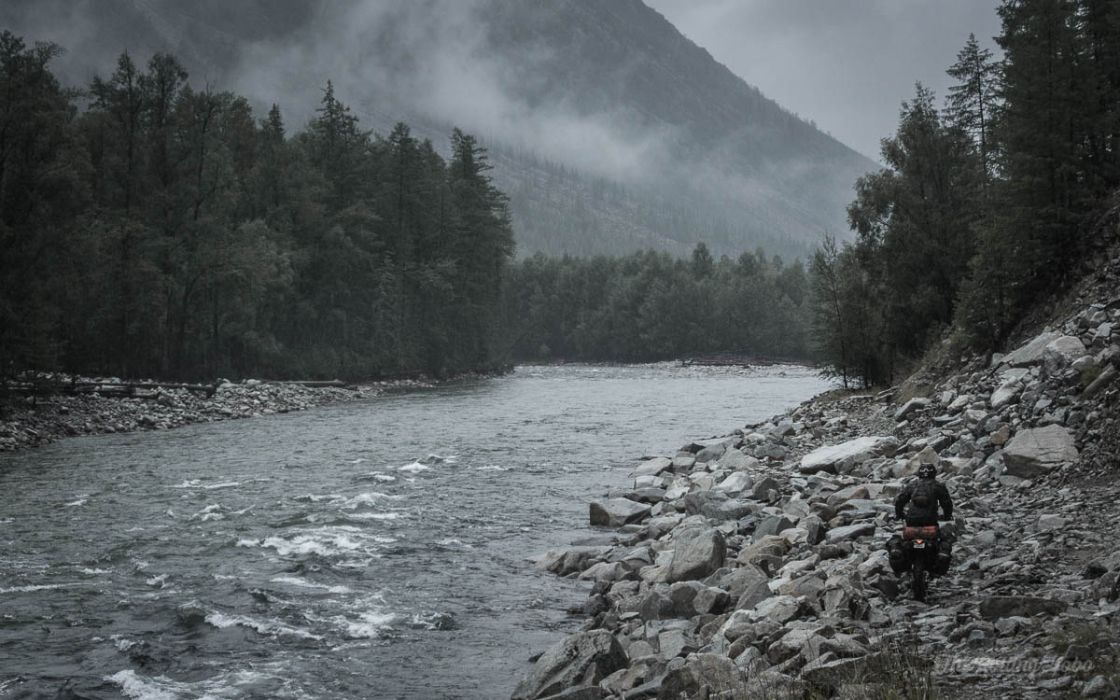 The enduro adventurer in the 110, Russia