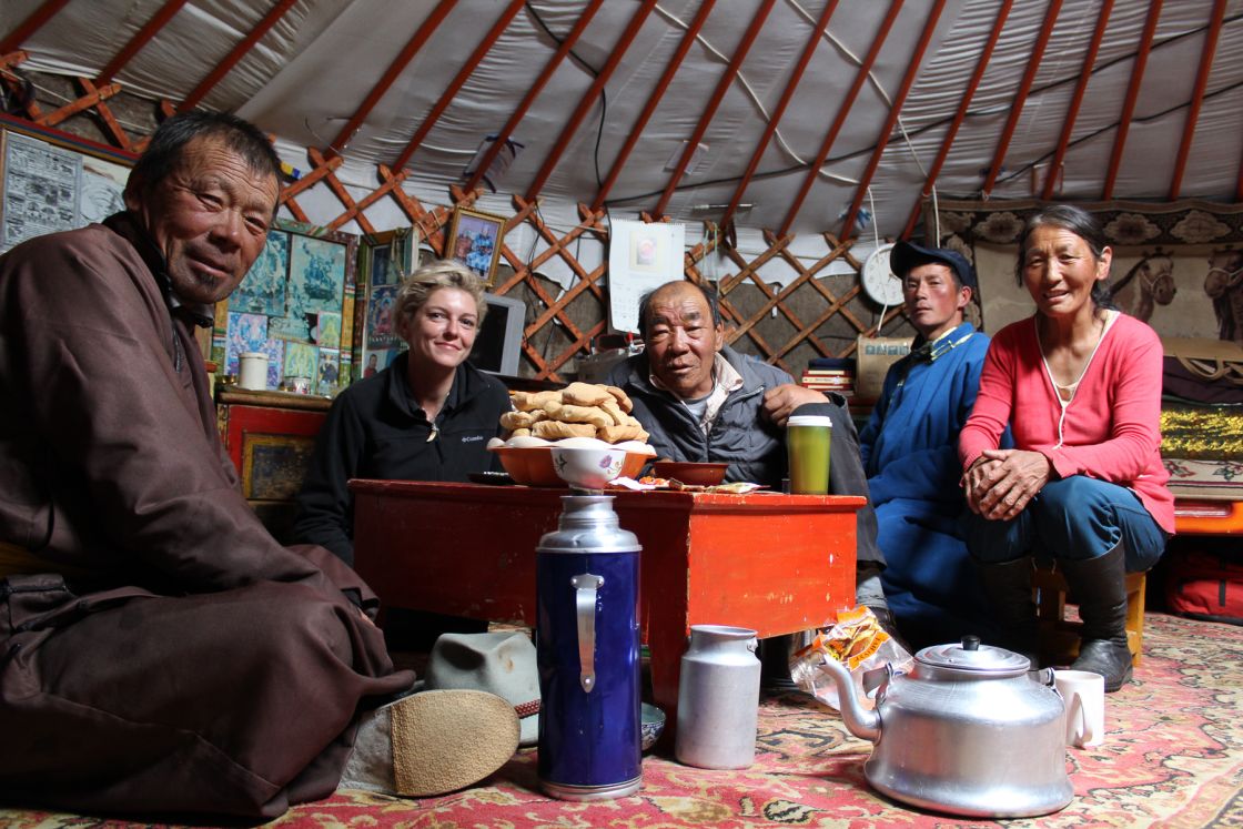 This family hosted me for three nights in their ger.