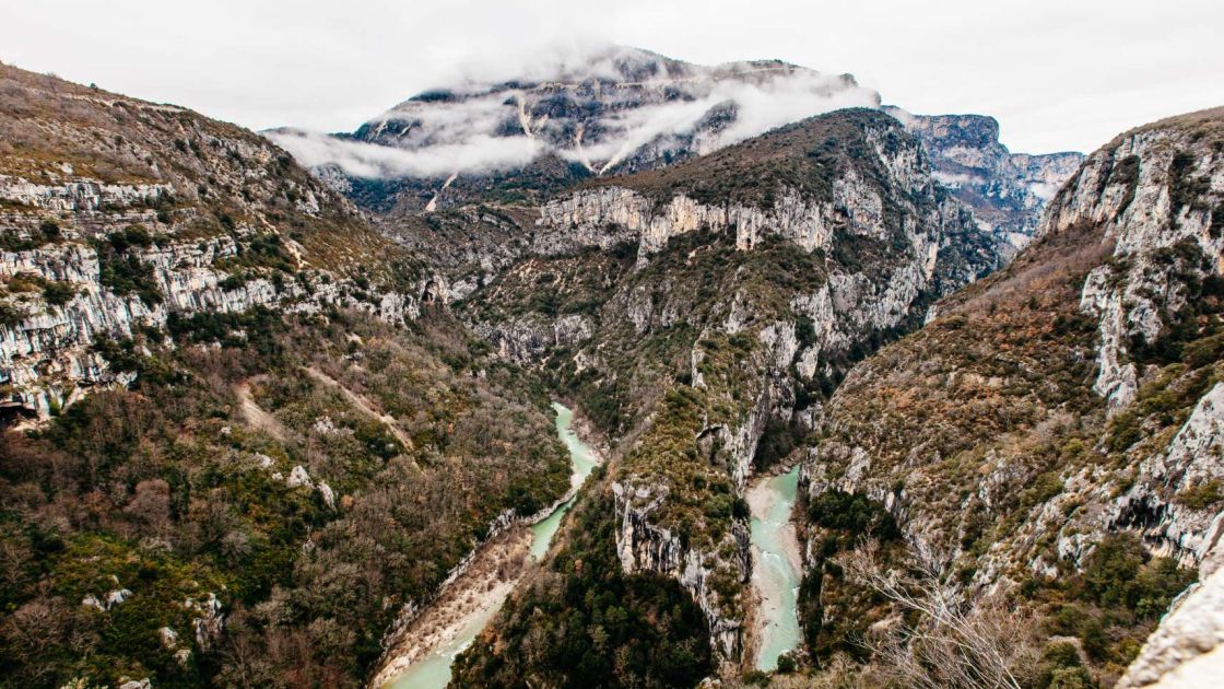 Verdon gorges look spectacular from the D17