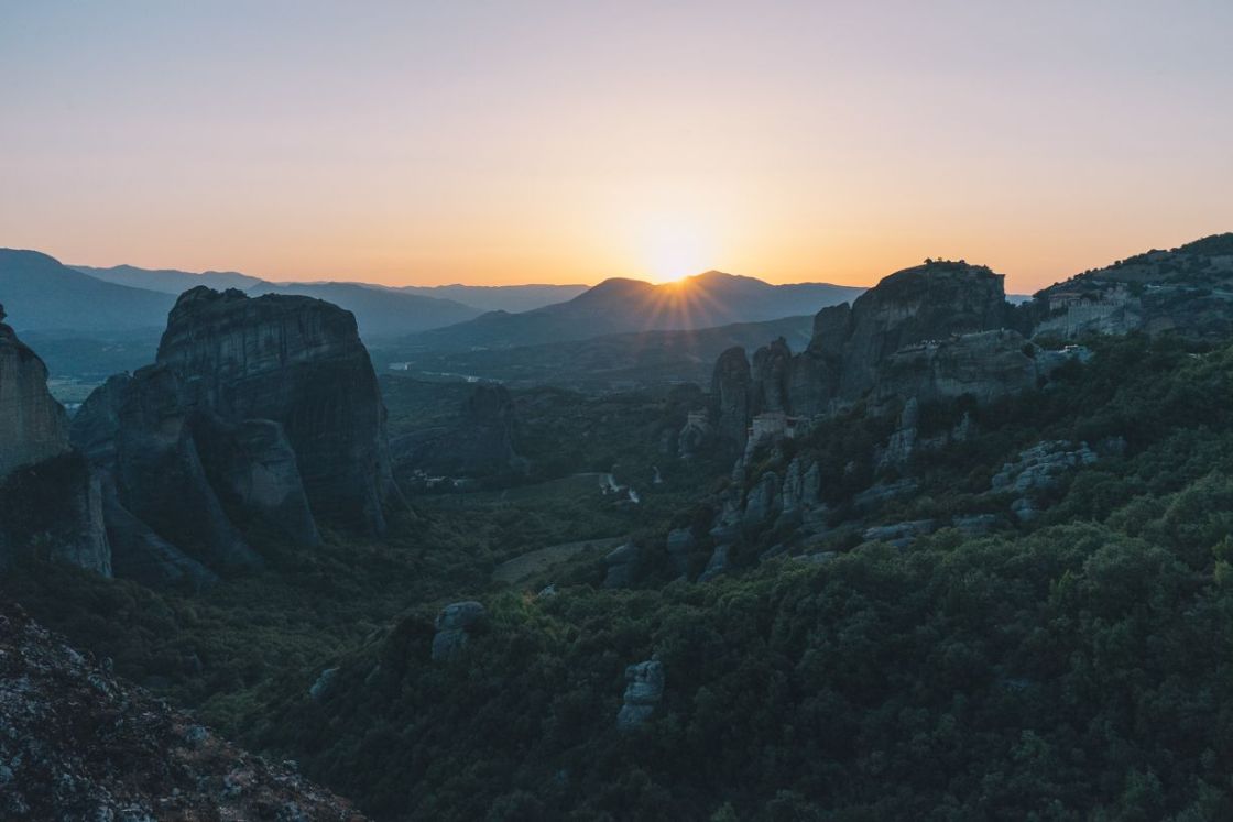 Sunset at Meteora. Love it.  (c) Christos Tzoutis