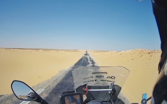 On her bike: Egypt