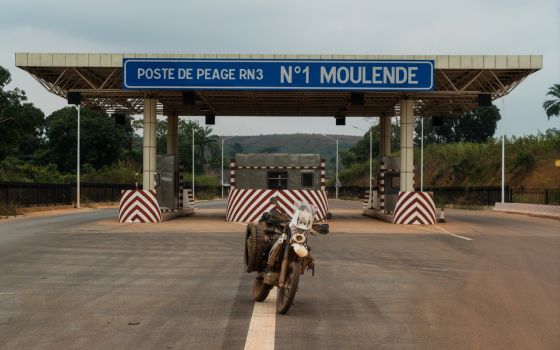 The brand new toll booth at the end of one of the most heinous sections of road yet.