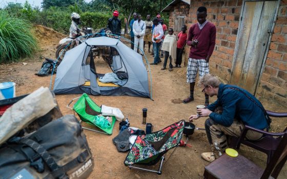 Camping with a family in a small village in the Rep of Congo.