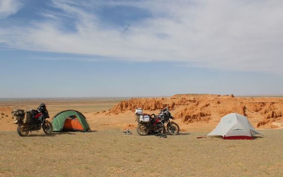 Camping with Paul at Flaming Cliffs
