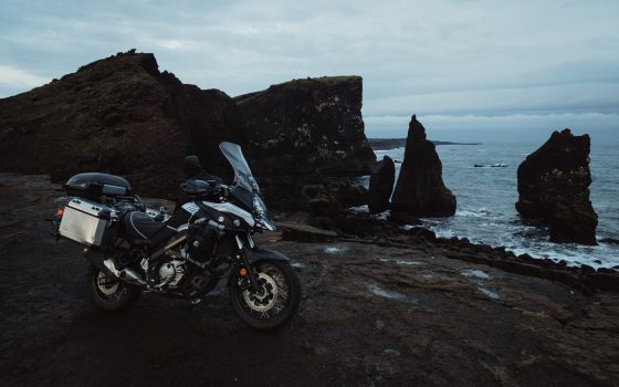 Ocean cliffs located near the Reykjanes lighthouse.
