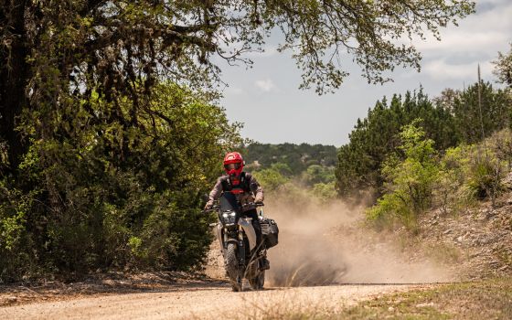 Robert Baldinger is whipping up some dirt in the Texan desert.