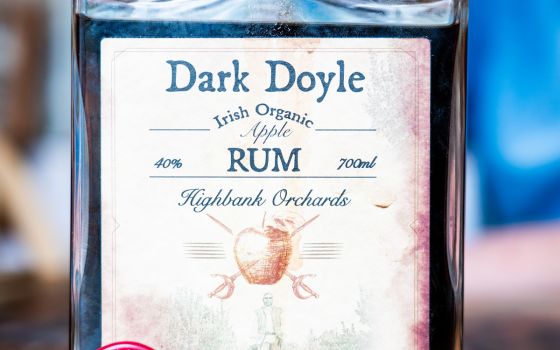 The tasty apple rum straight from the orchard 100 meters behind me.