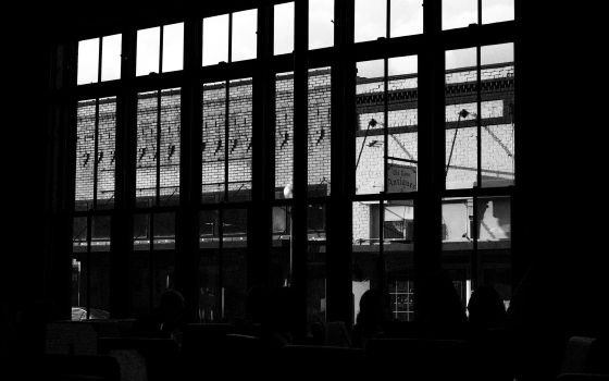 The exterior of Nacogdoches seen from the interior of Nacogdoches.