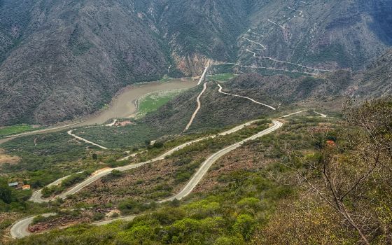 Paved section from Zapatoca