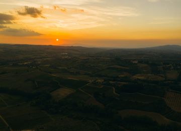 Sunset in Tuscan hills