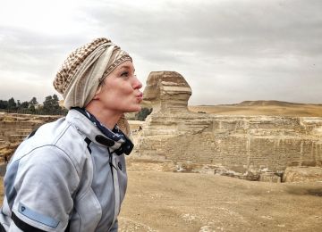 On her bike: Egypt