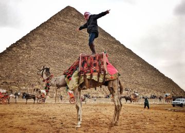 On her bike: Egypt