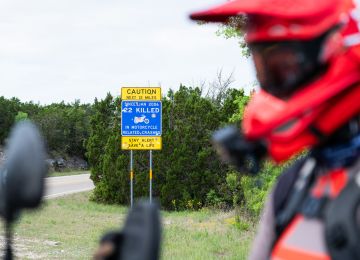 One of many warning signs along the Twisted Sisters.