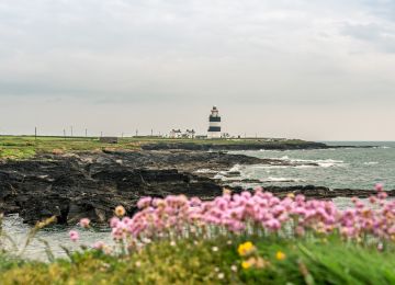 Hook Lighthouse in its timeless black and white coating. 