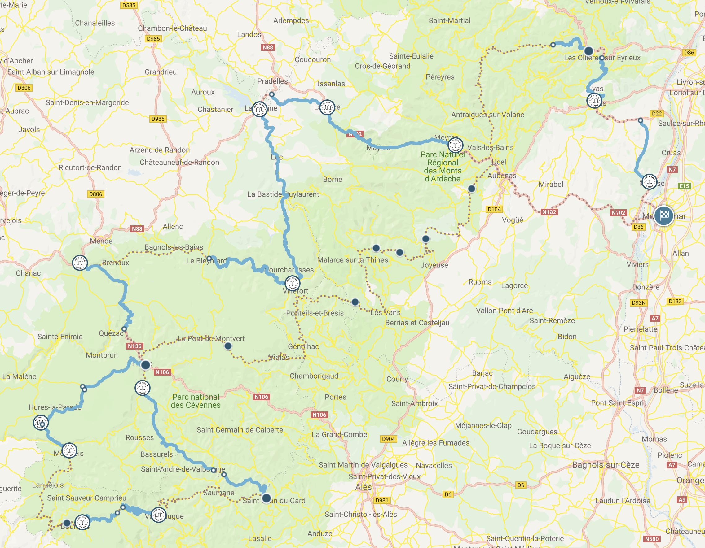 Three days riding in Ardèche & Cévennes